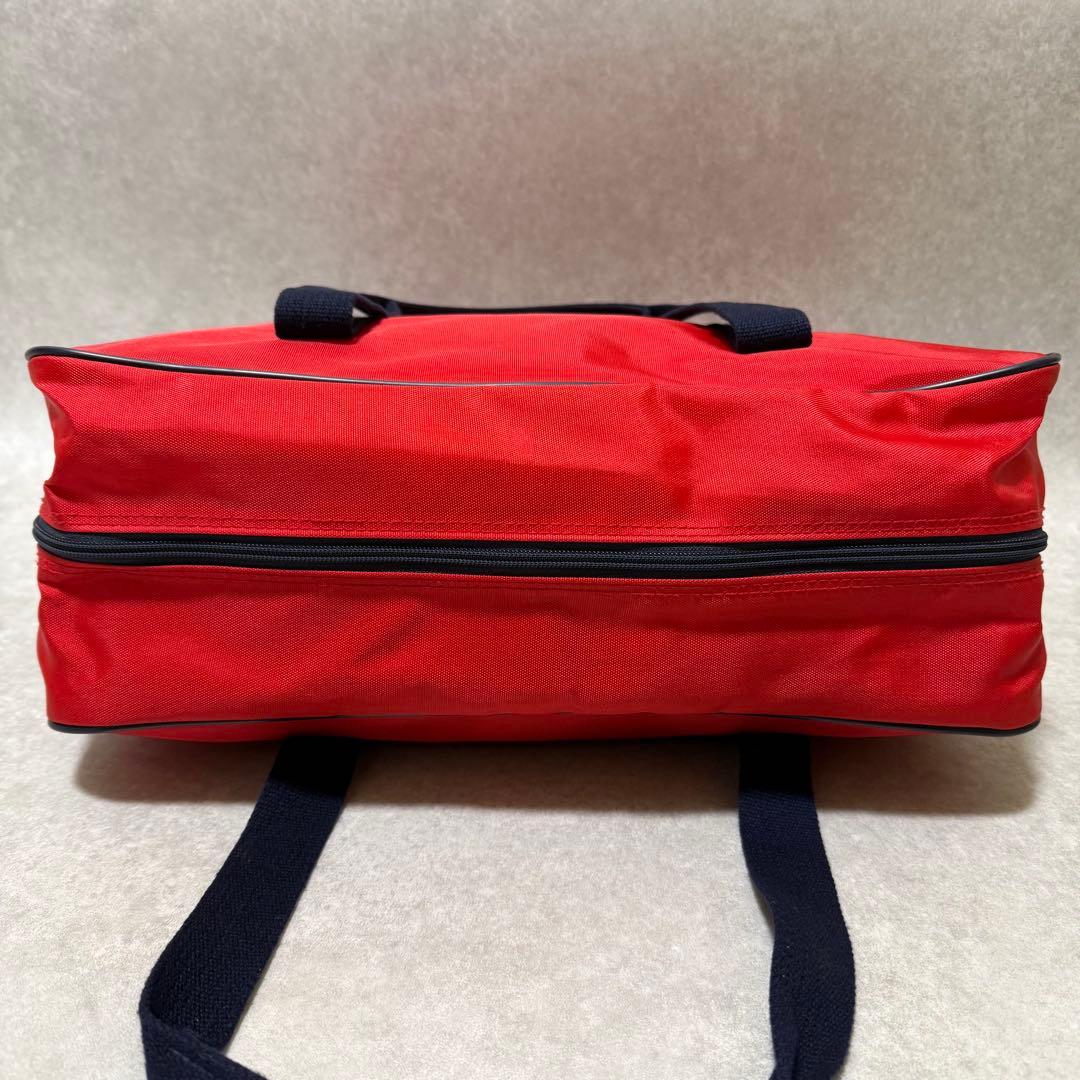 【old adidas】y2k 80sスクールバッグ ボストン　デサント期　赤紺