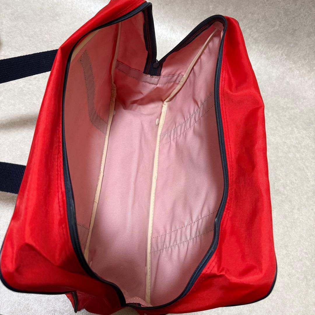 【old adidas】y2k 80sスクールバッグ ボストン　デサント期　赤紺