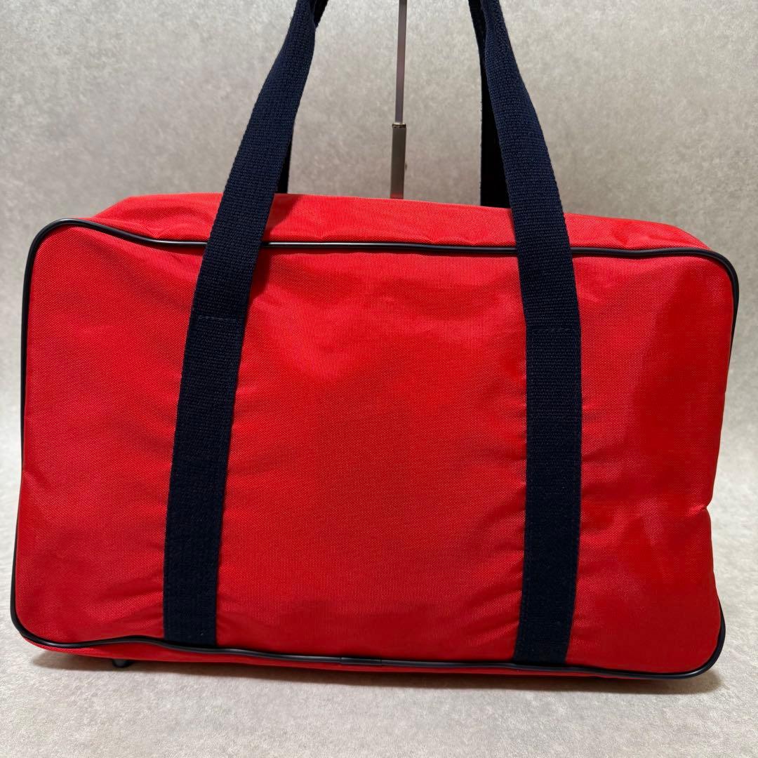 【old adidas】y2k 80sスクールバッグ ボストン　デサント期　赤紺