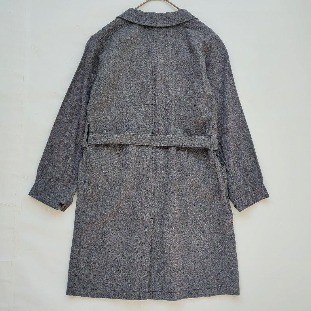 トリココムデギャルソン 綿麻ジャケット ベルト スプリングコート コットンリネン