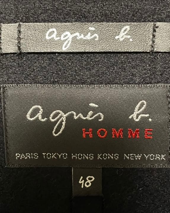 agnes b. homme アニエスベーオム ウールダッフルコート フード付き