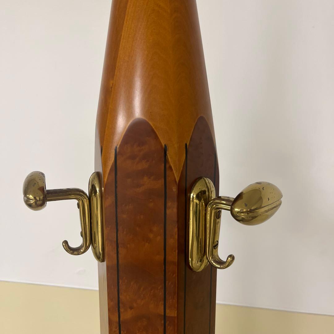 イタリア製鉛筆モチーフ￼木製大理石コートハンガーコート掛け