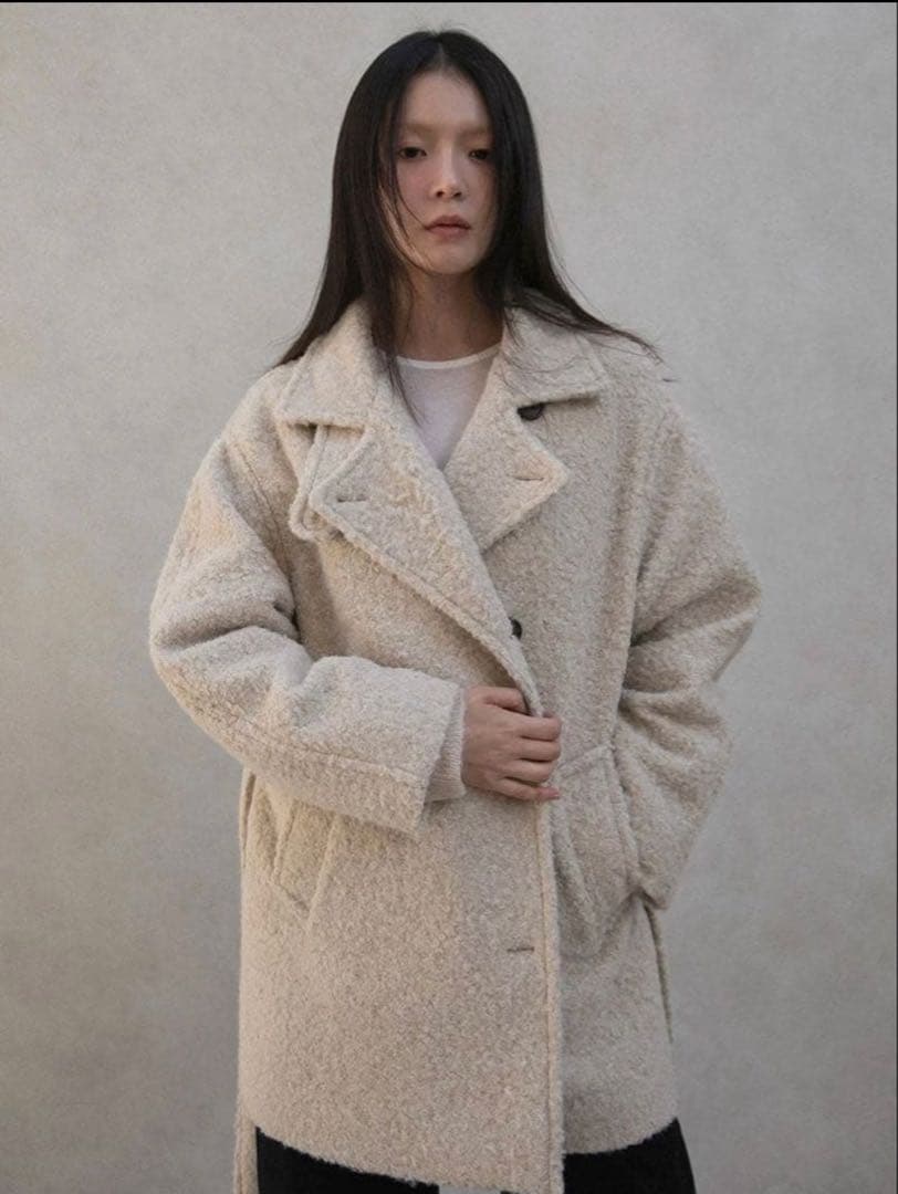 ジャケット・アウター OHOTOR Boucle 2way Half Coat