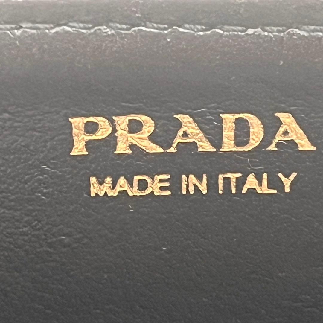 プラダ PRADA サフィアーノ キーリング付 ケース 箱付0125-⑤