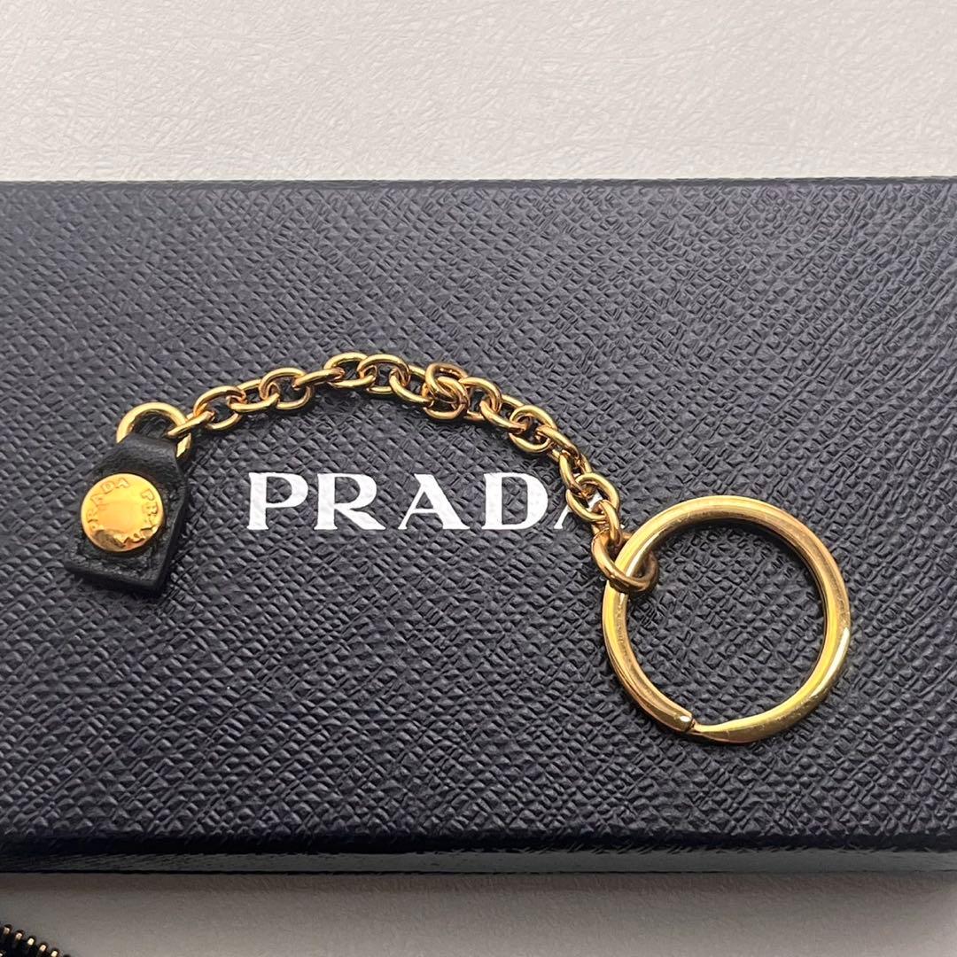 プラダ PRADA サフィアーノ キーリング付 ケース 箱付0125-⑤
