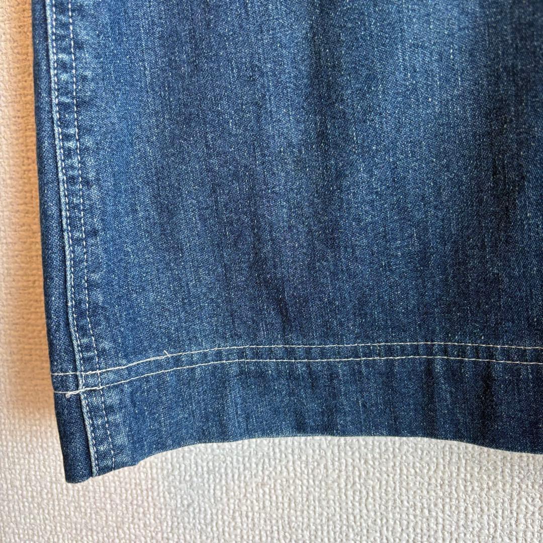 インゲボルグ INGEBORG デニム ジャンパースカート ノースリーブ リボン