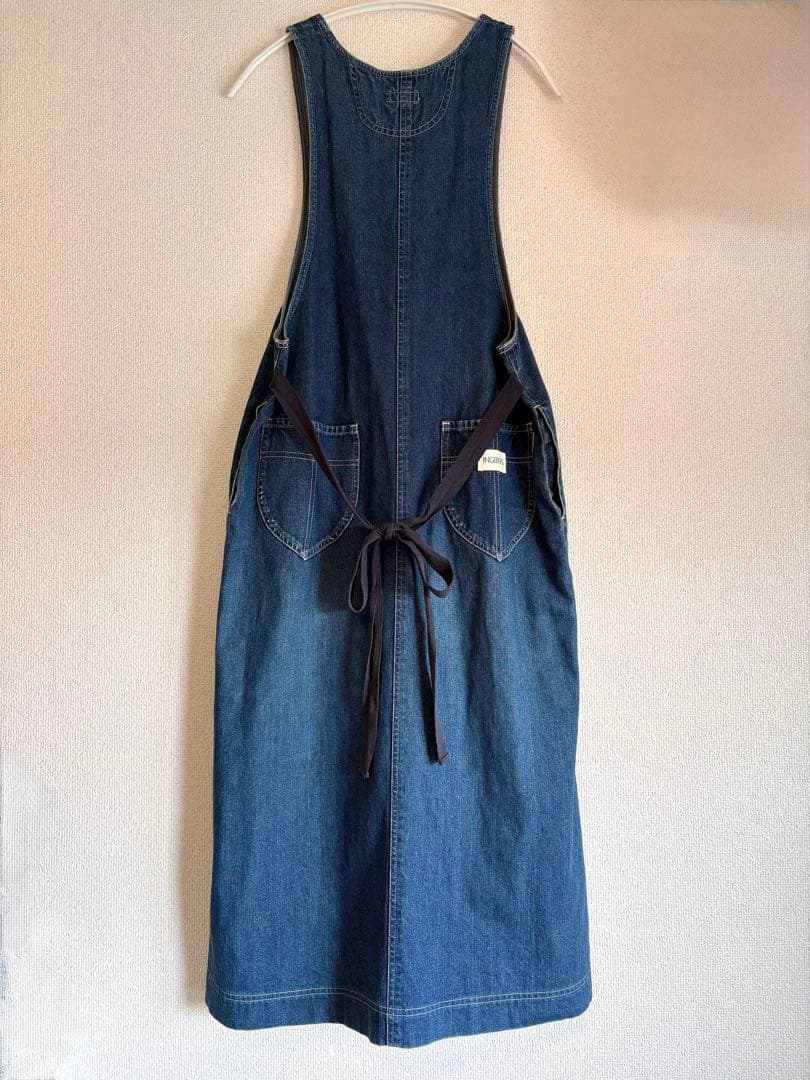 インゲボルグ INGEBORG デニム ジャンパースカート ノースリーブ リボン