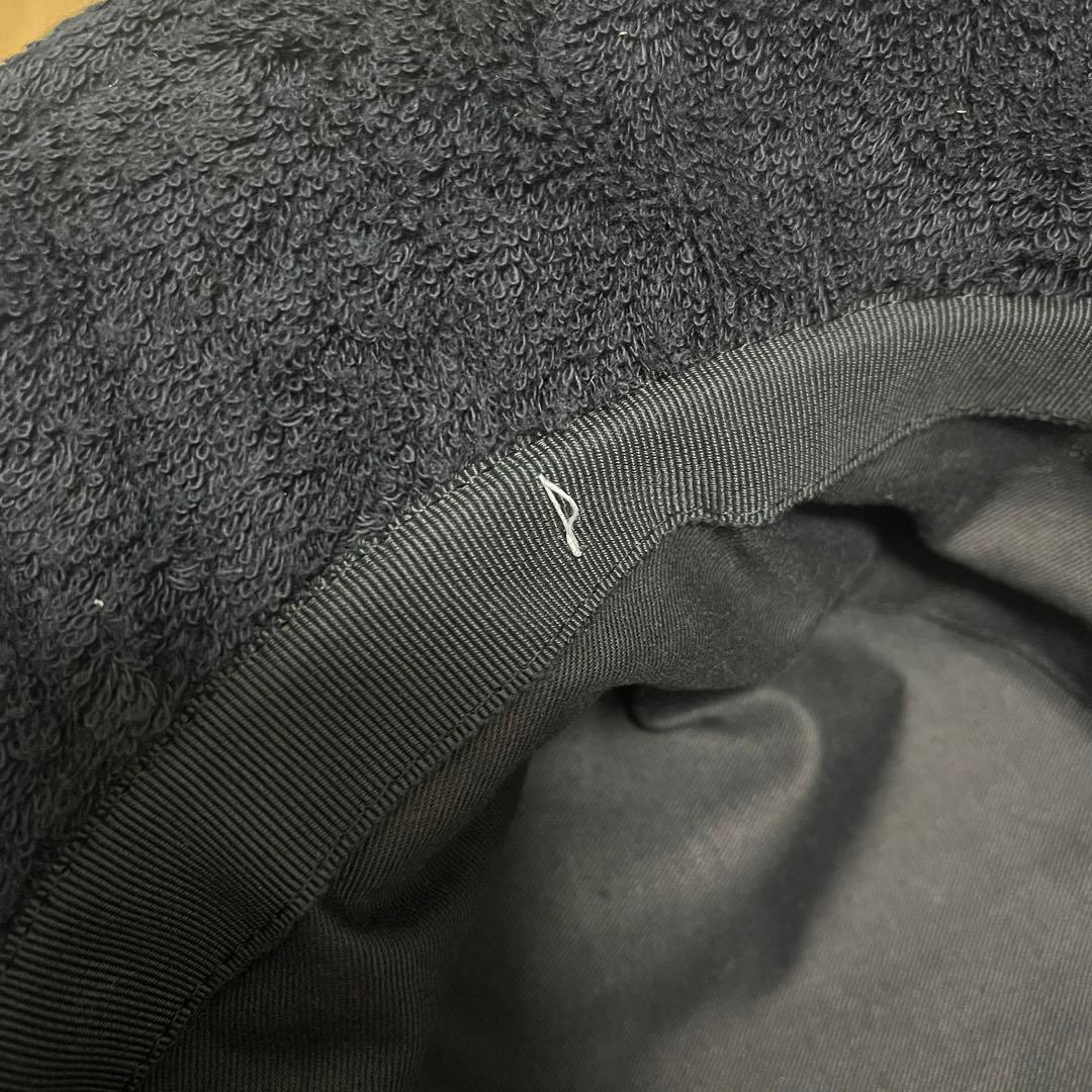 シャネル　バケットハット　ココマーク　パイル　黒　ブラック　Mサイズ　21AW