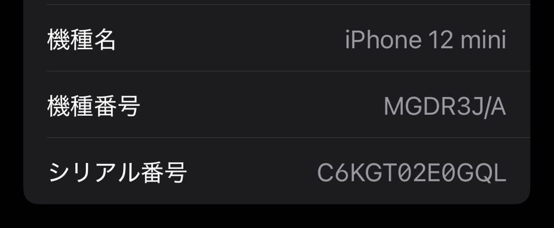 【美品】iPhone 12 mini ブラック 256GB