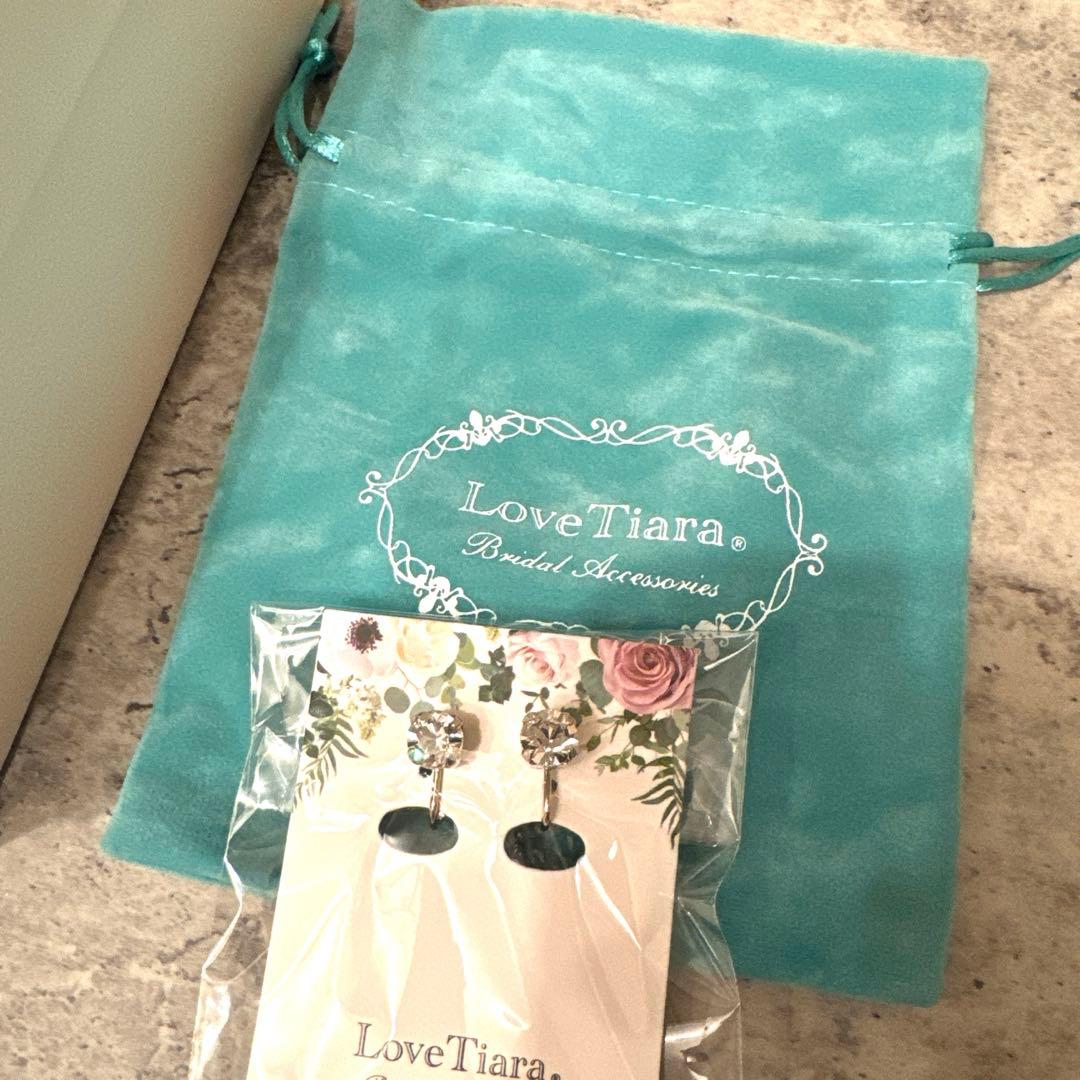 ラブティアラ　2連クリスタルカチューシャ＆イヤリングセット