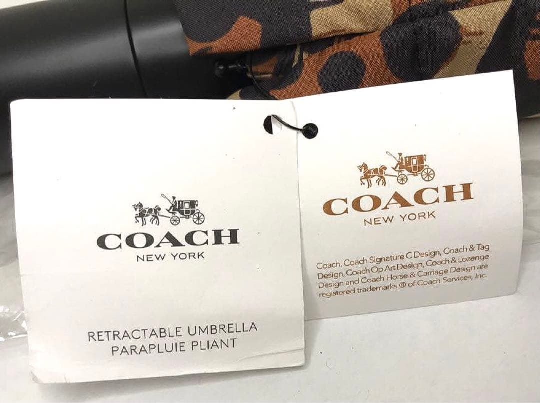 新品 未使用 COACH コーチ オセロット レオパード 折りたたみ傘 ヒョウ柄