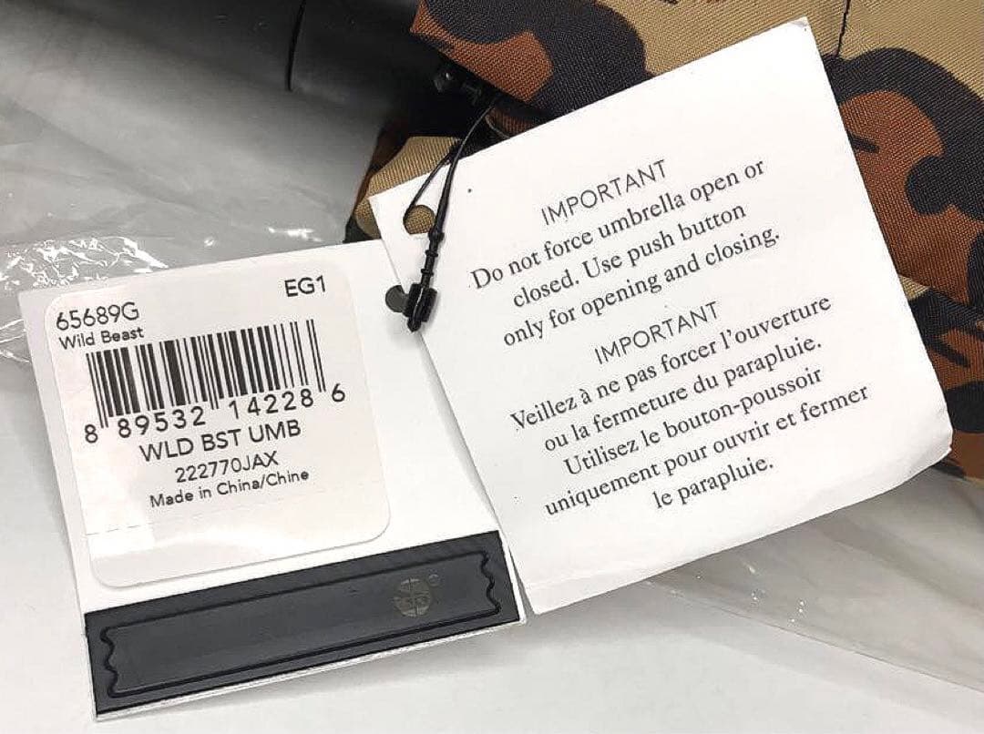 新品 未使用 COACH コーチ オセロット レオパード 折りたたみ傘 ヒョウ柄