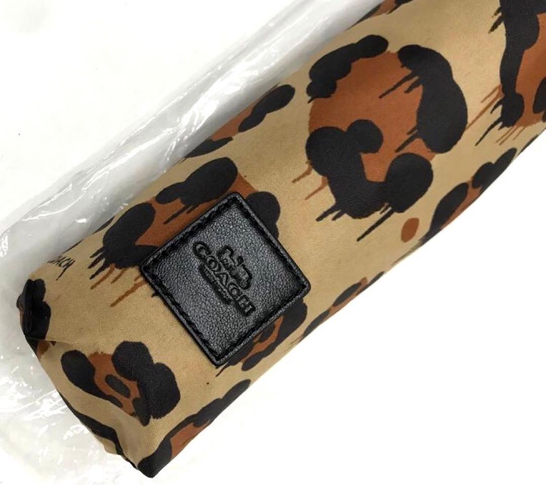 新品 未使用 COACH コーチ オセロット レオパード 折りたたみ傘 ヒョウ柄