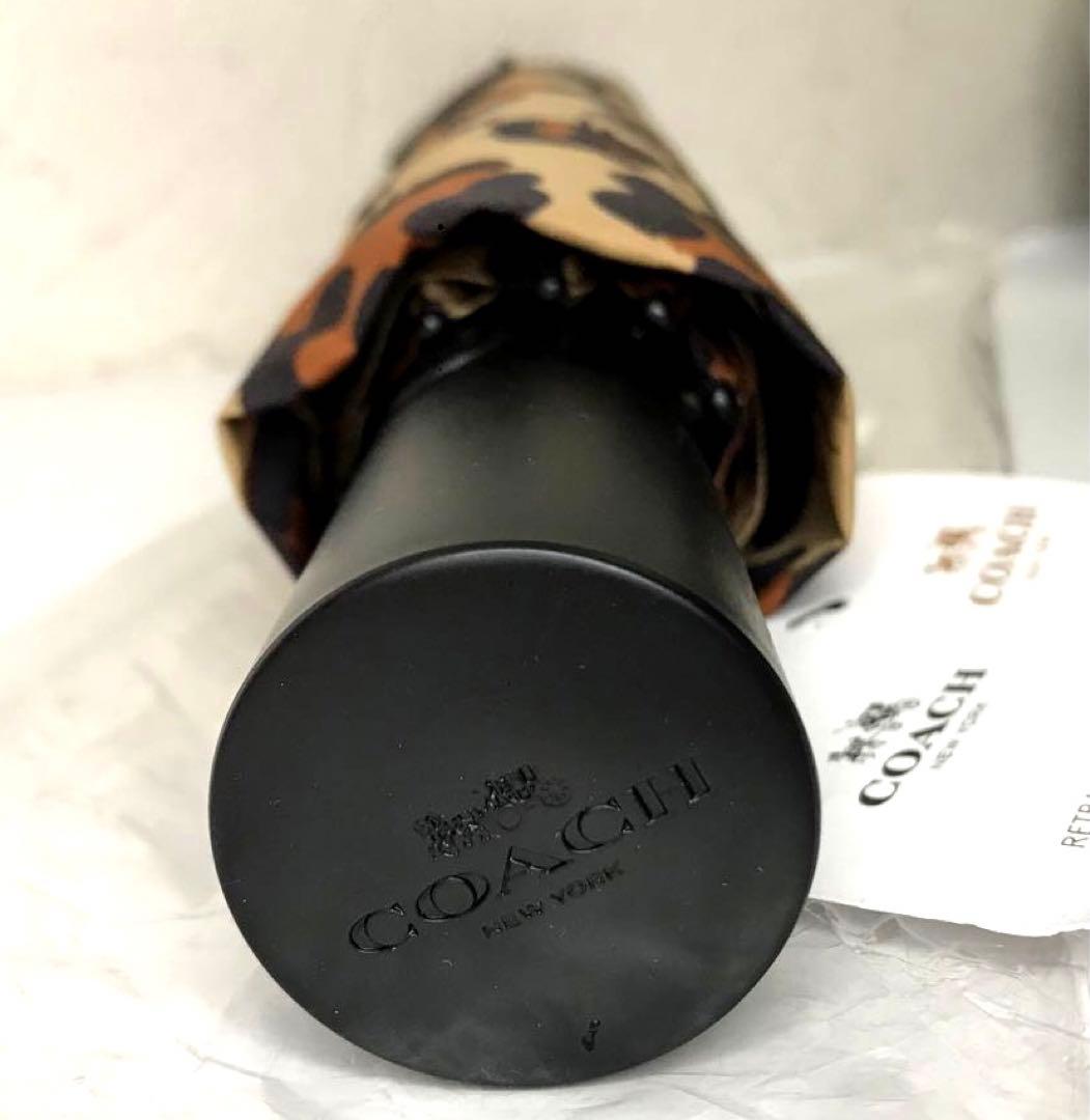 新品 未使用 COACH コーチ オセロット レオパード 折りたたみ傘 ヒョウ柄