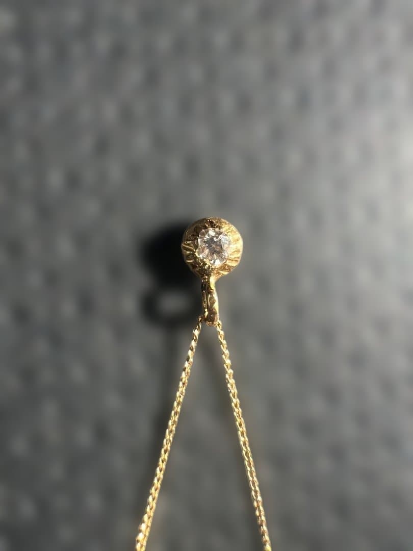 hirondelle イロンデール K18 一粒ダイヤ ネックレス