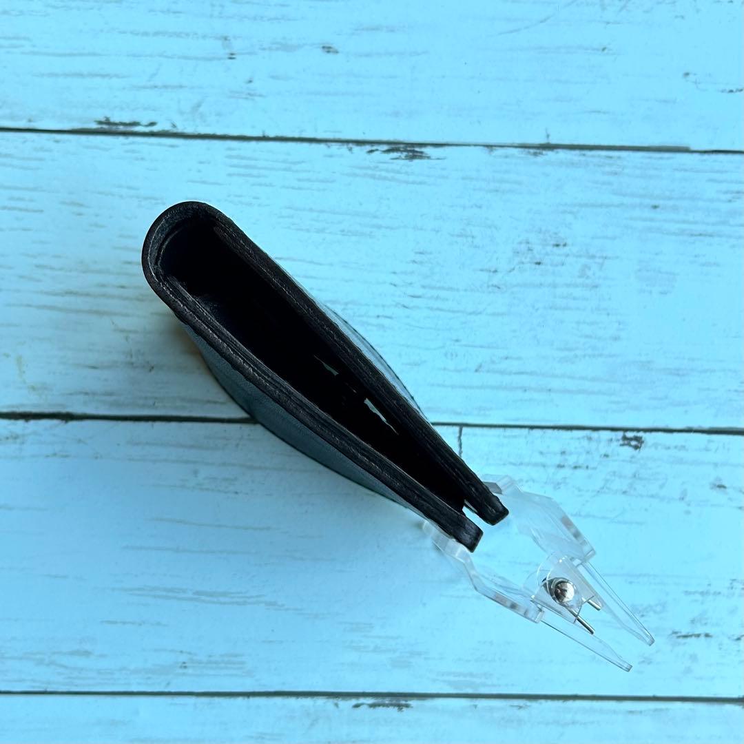 栃木レザー　二つ折り財布　コンパクトウォレット　本革　牛革　ハンドメイド