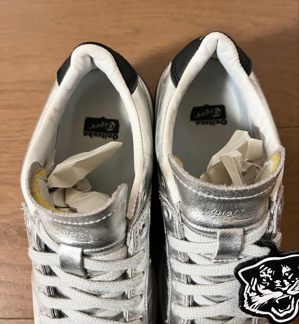 【美品】オニツカタイガー　厚底スニーカー　シルバー　22.5cm