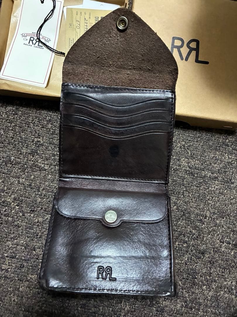 DOUBLE RL 二つ折り財布 ダークブラウン　RRL ダブルアールエル