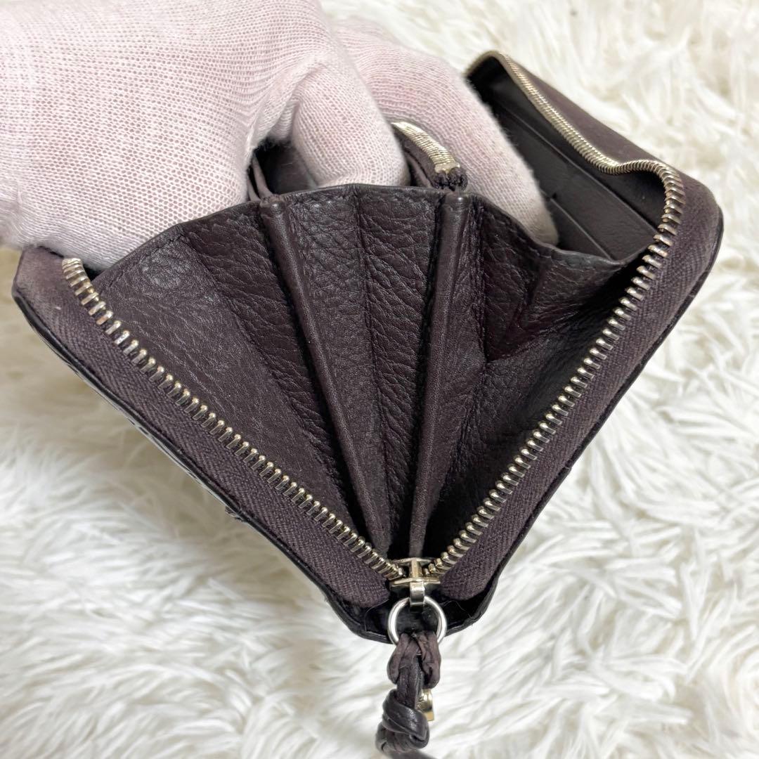 GUCCI 長財布 ラウンドファスナー シマ マイクロシマ　インターロッキング