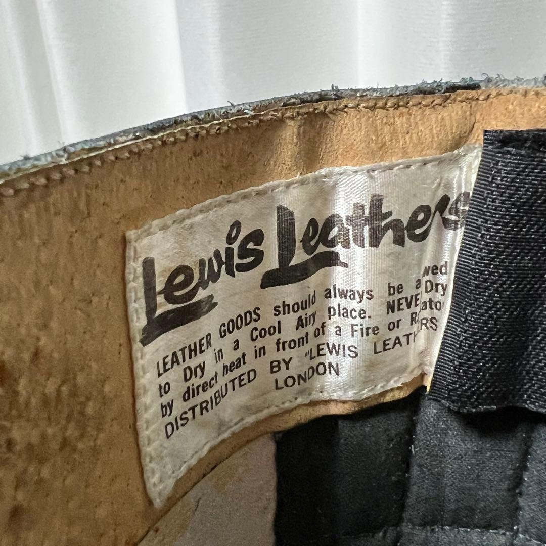 70sVintage ルイスレザーロードレーサーブーツ ダークブルーUK8/42