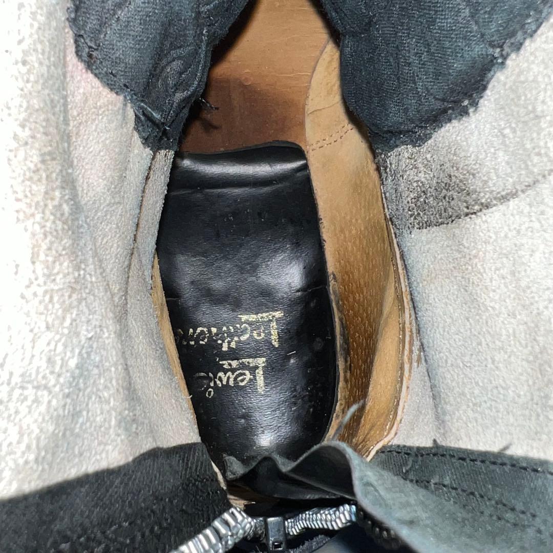 70sVintage ルイスレザーロードレーサーブーツ ダークブルーUK8/42