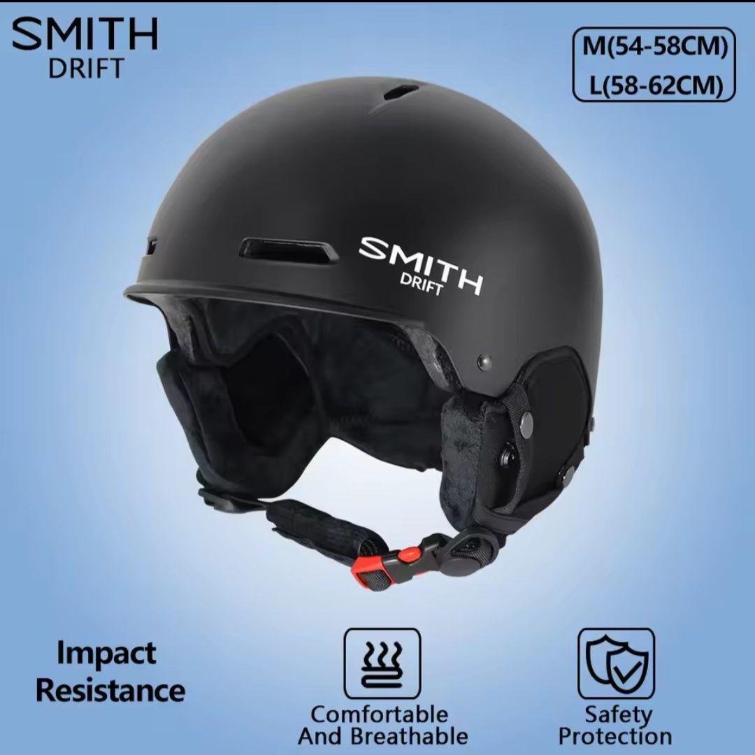 ま*ん様 新品・ SMITH スキー・スノボ ヘルメットLサイズ（58㎝〜62㎝