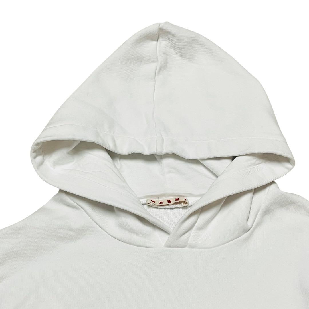 美品　MARNI マルニキッズ　フードロゴパーカー　ホワイト　長袖　白　ブランド