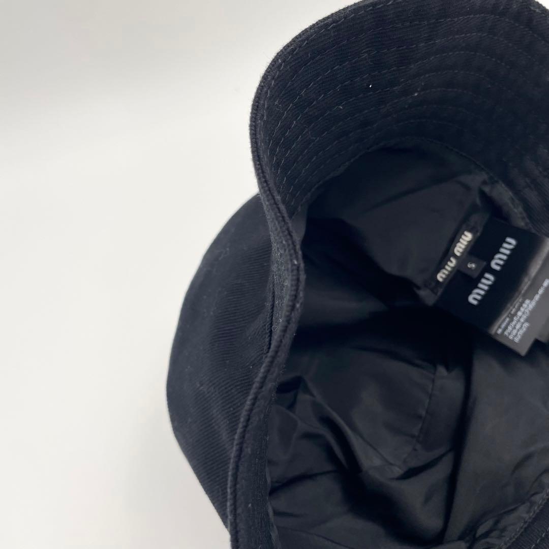 【✨美品 RFID】 バゲットハット ロゴ 刺繍 ブラック ICタグ付き