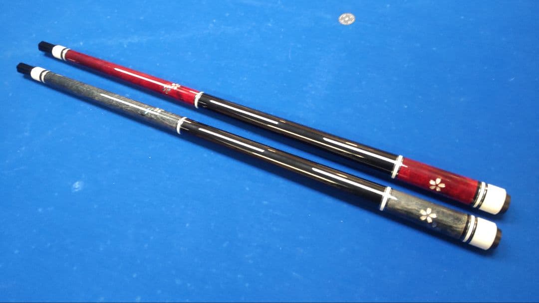 新品　ビリヤード　キュー　桜　インレイ　ラジアルジョイント （別色グレーあり）