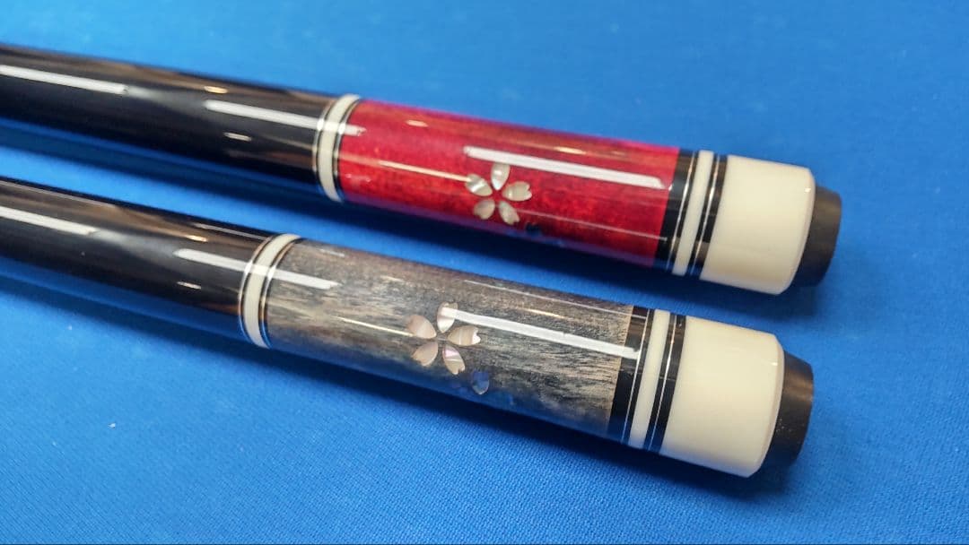 新品　ビリヤード　キュー　桜　インレイ　ラジアルジョイント （別色グレーあり）