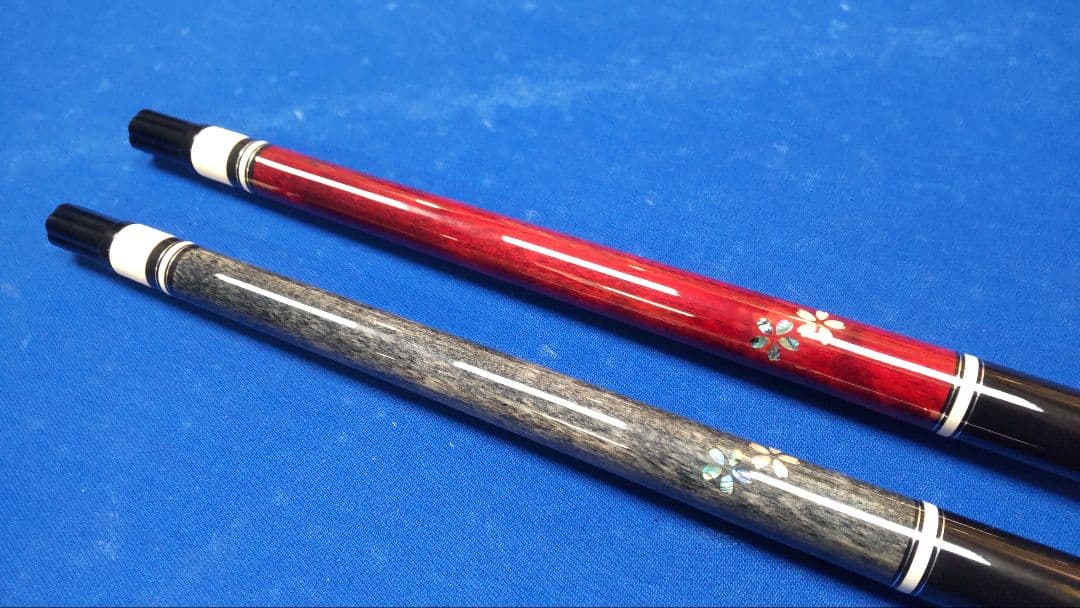 新品　ビリヤード　キュー　桜　インレイ　ラジアルジョイント （別色グレーあり）