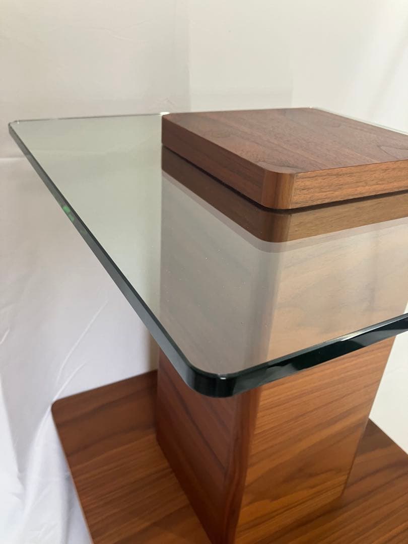 【美品】アルモニア　ガラスサイドテーブル