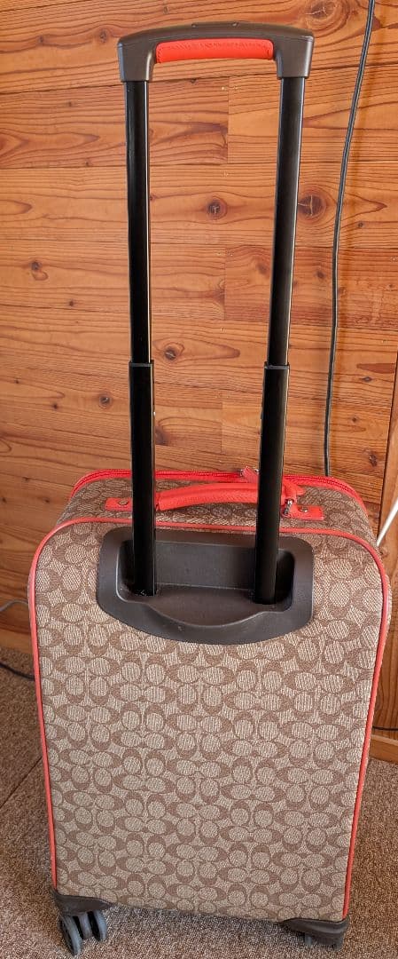 COACH キャリーケース ベージュ/オレンジ