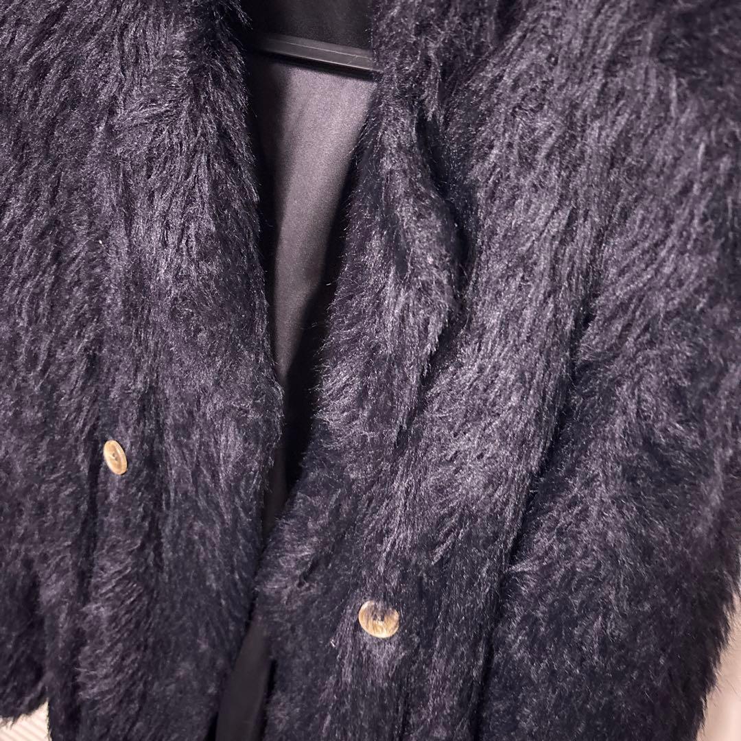 glamb ブラックファーコート サイズ2 美品