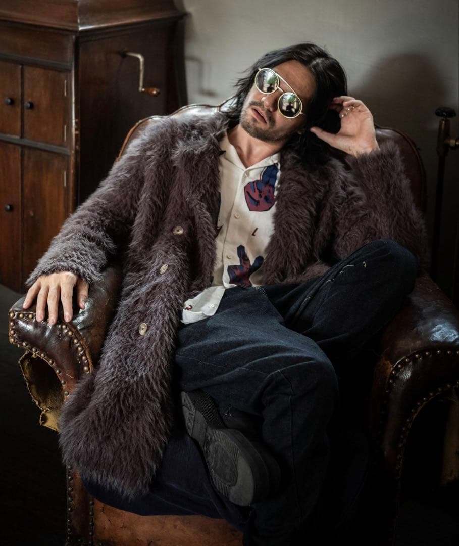 glamb ブラックファーコート サイズ2 美品