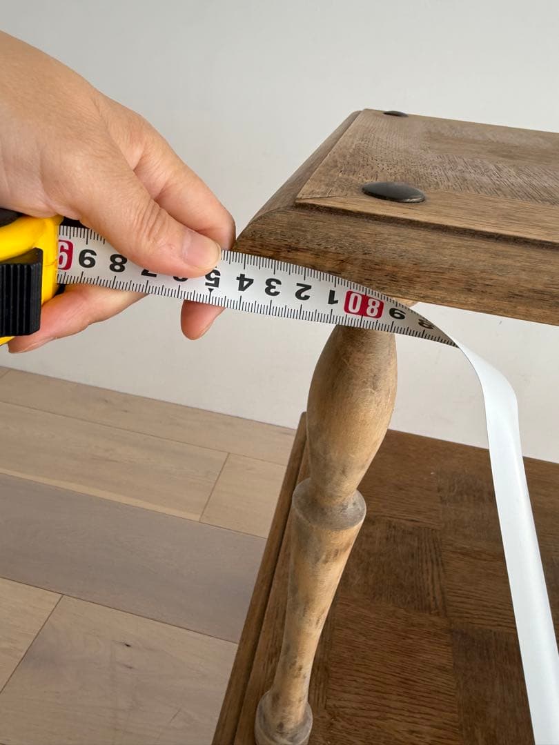 木製アンティーク2段式 キャスター付きワゴン　フランスアンティーク