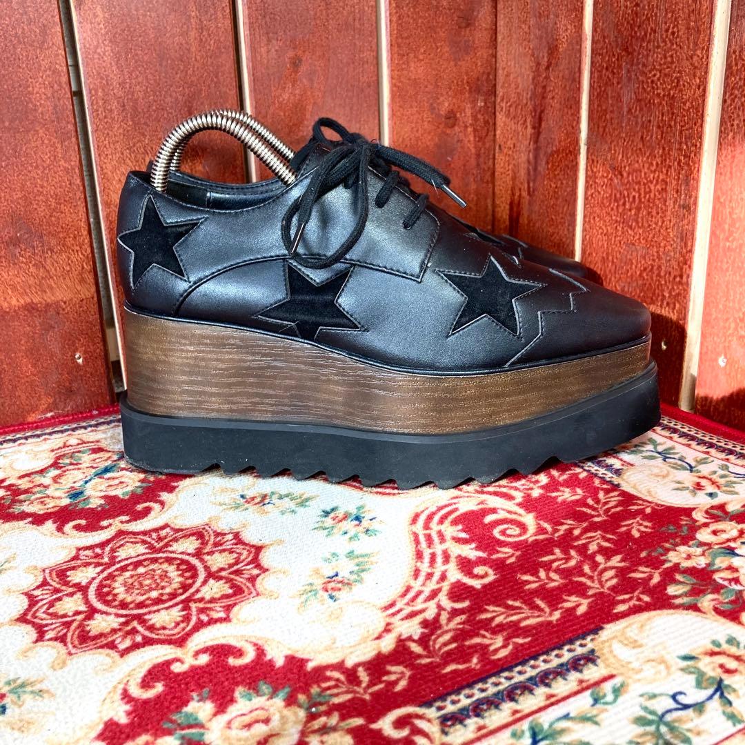 Stella McCartney エリス　プラットホーム　厚底　ブラック　38