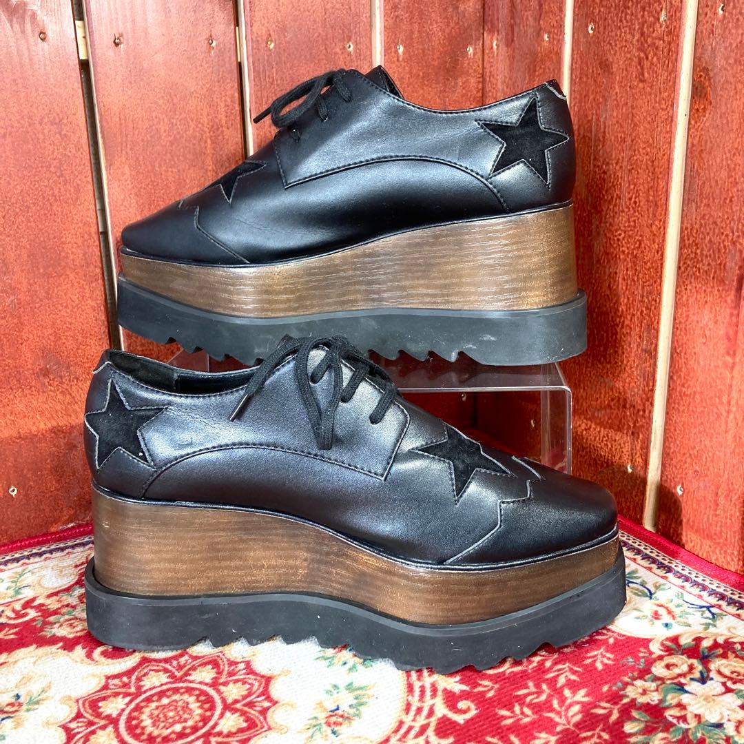 Stella McCartney エリス　プラットホーム　厚底　ブラック　38