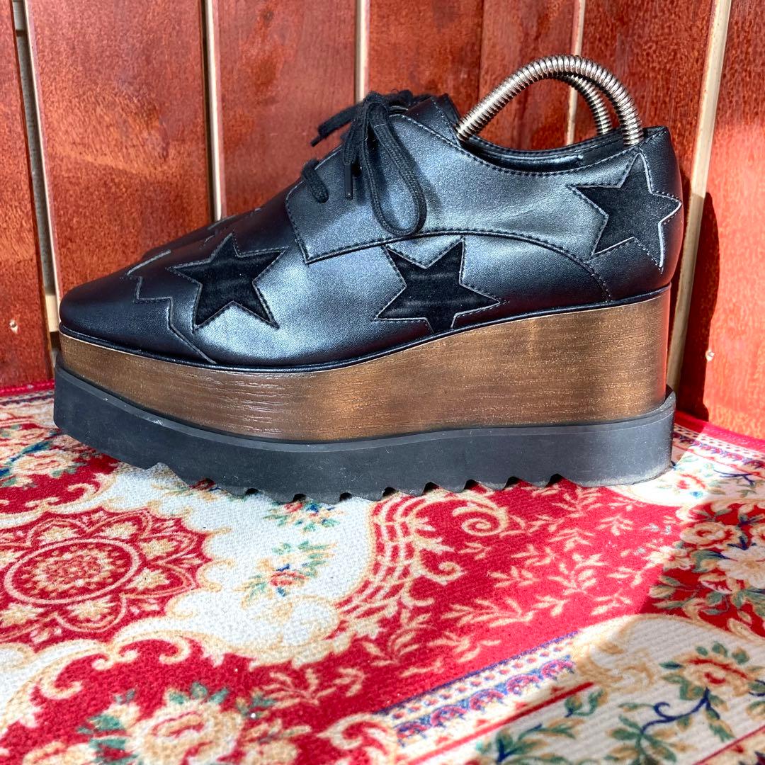 Stella McCartney エリス　プラットホーム　厚底　ブラック　38