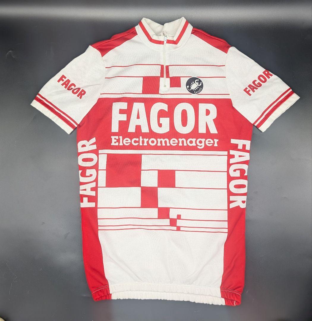 希少イタリア製 Castelli 男性用レトロ サイクルジャージ デッドストック