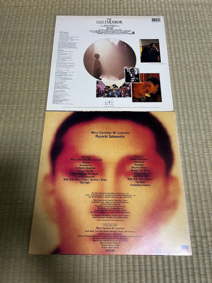 オリジナルLPレコード　戦場のメリークリスマス 坂本龍一　ラストエンペラー　２枚