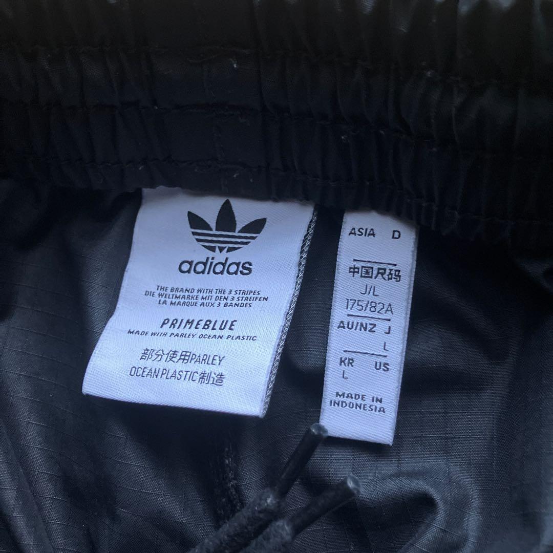 美品 adidas originals バギーナイロンカーゴパンツ 極太ブラック