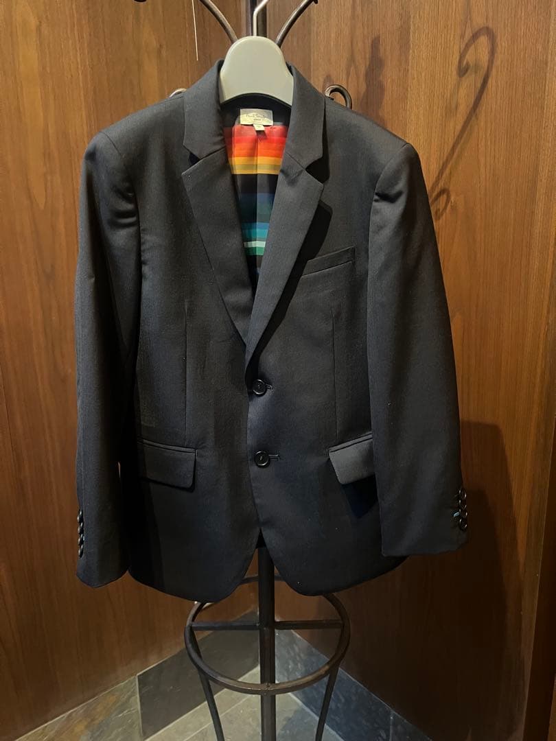 ポールスミス紺色スーツ、白シャツ3点セット130
