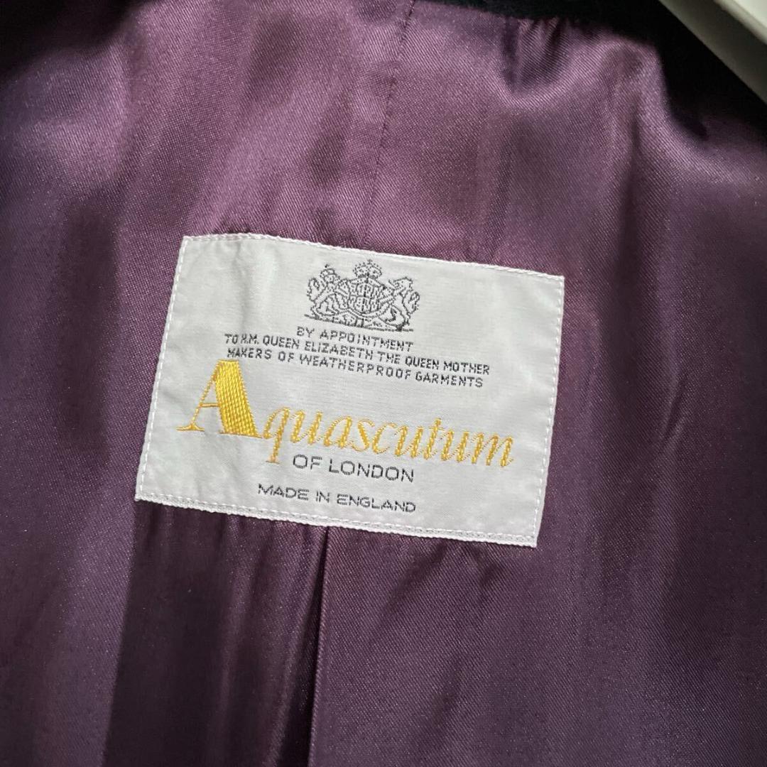 【英国製】アクアスキュータム 最高級 カシミヤ100% チェスター ダブルコート