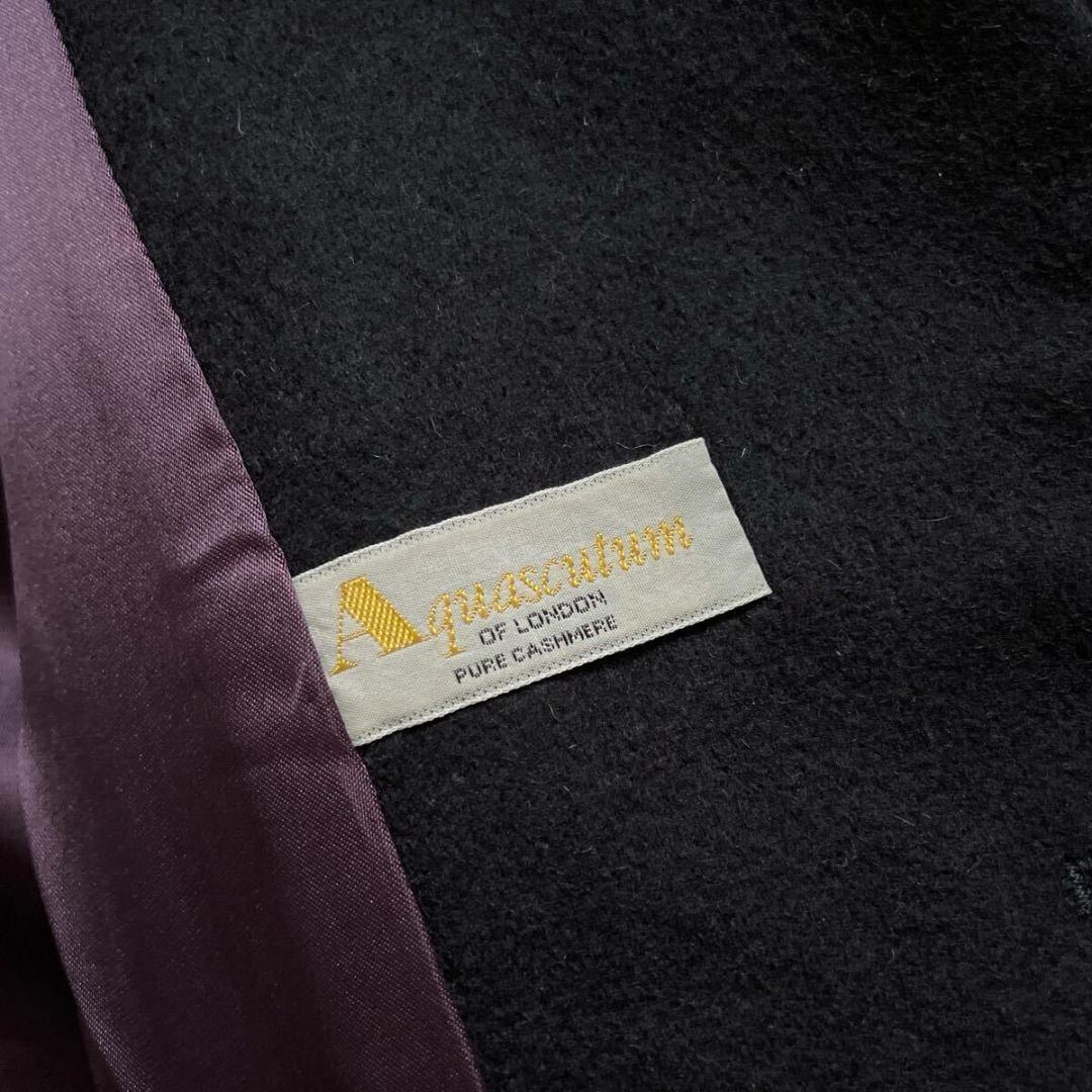 【英国製】アクアスキュータム 最高級 カシミヤ100% チェスター ダブルコート