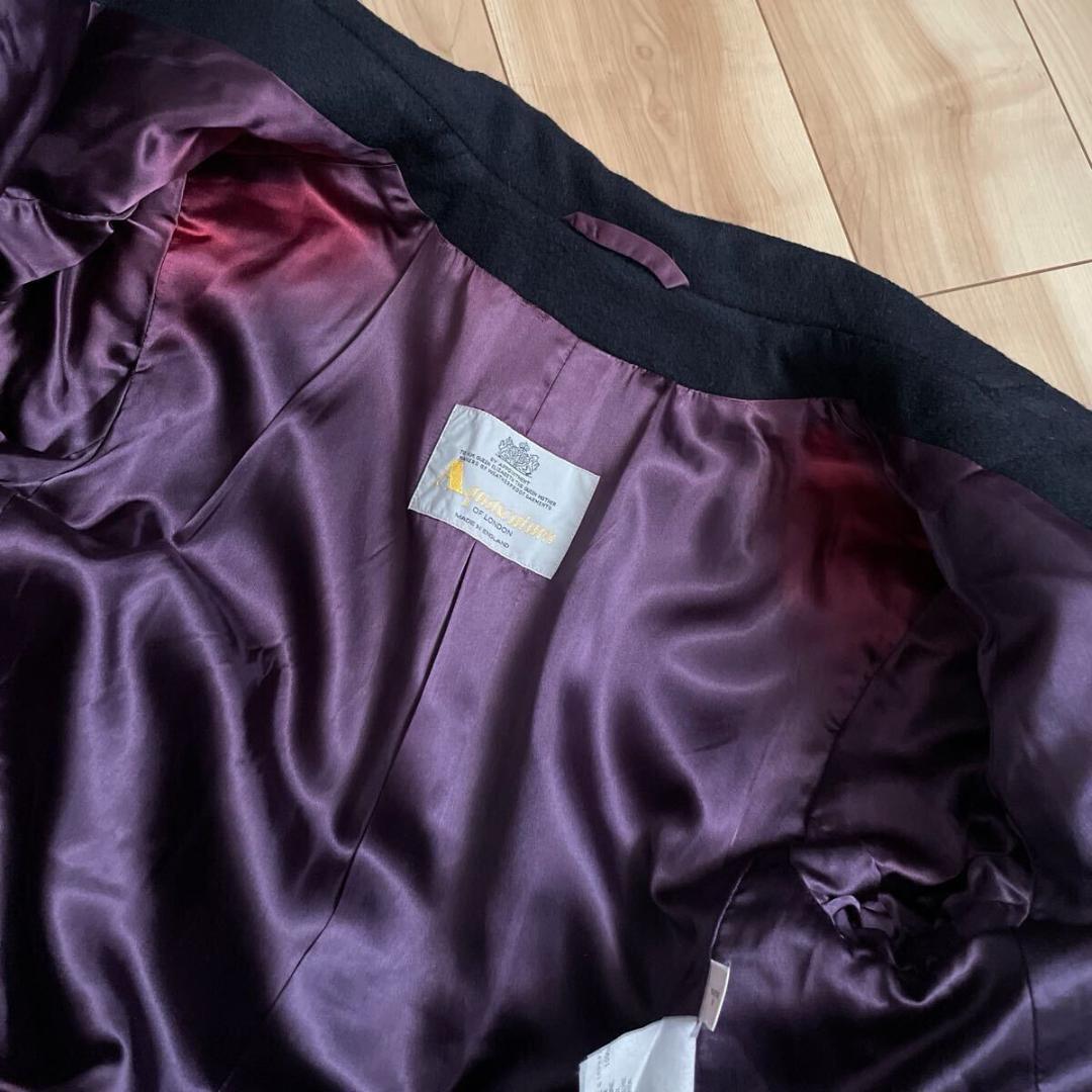 【英国製】アクアスキュータム 最高級 カシミヤ100% チェスター ダブルコート