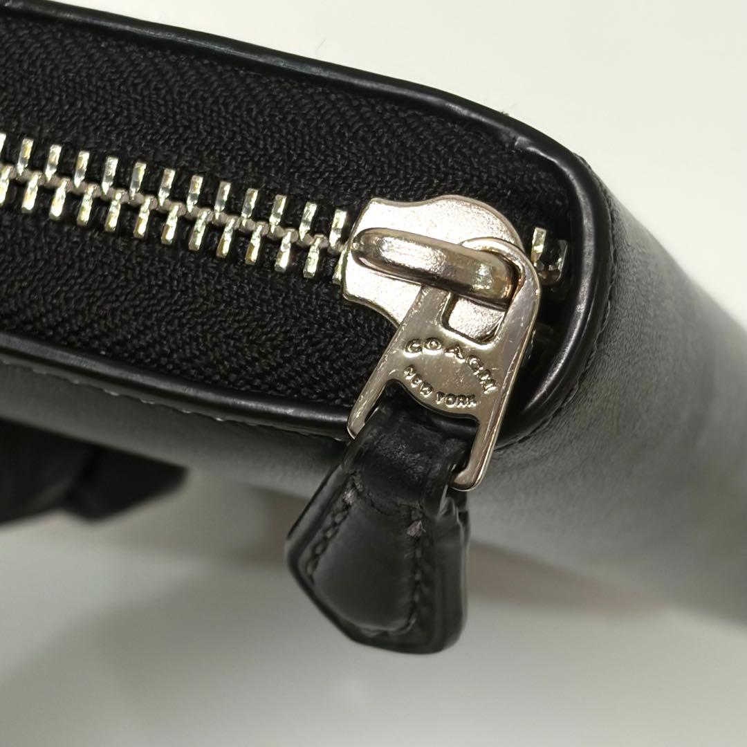【美品】COACH コーチ 長財布 アコーディオンジップウォレット　ブラック