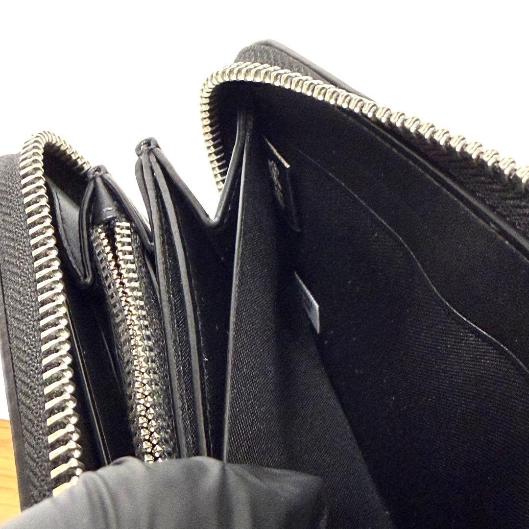 【美品】COACH コーチ 長財布 アコーディオンジップウォレット　ブラック