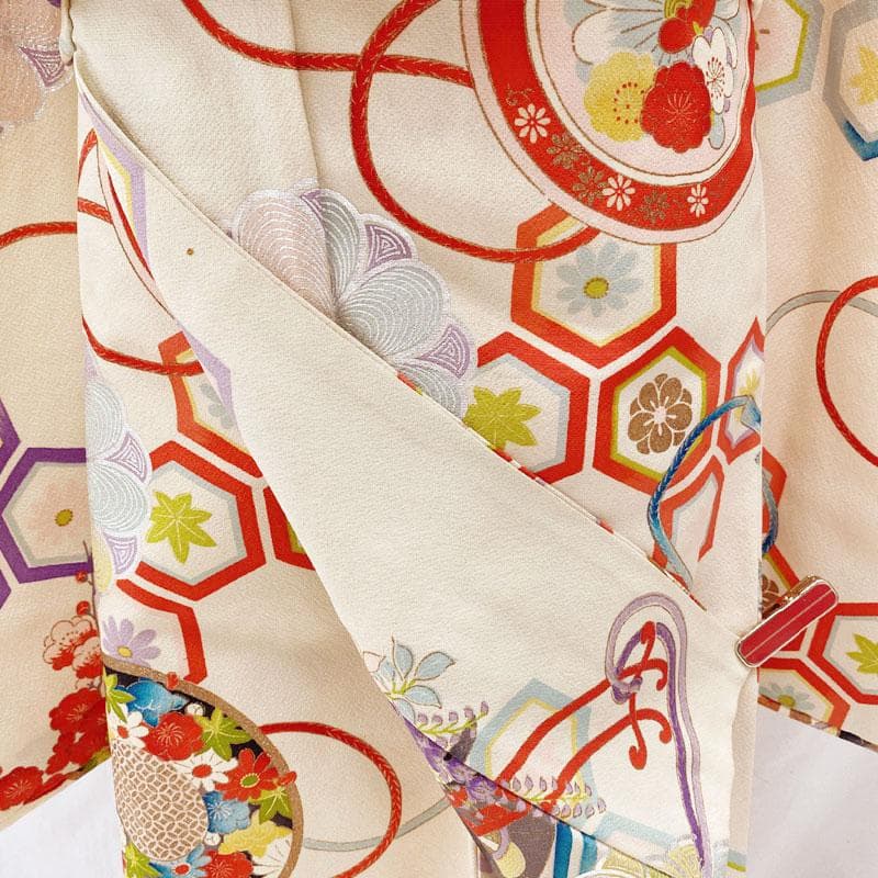 511ag48着物のみ, 511ag39着物のみ◎七五三 七歳 セミアンティーク