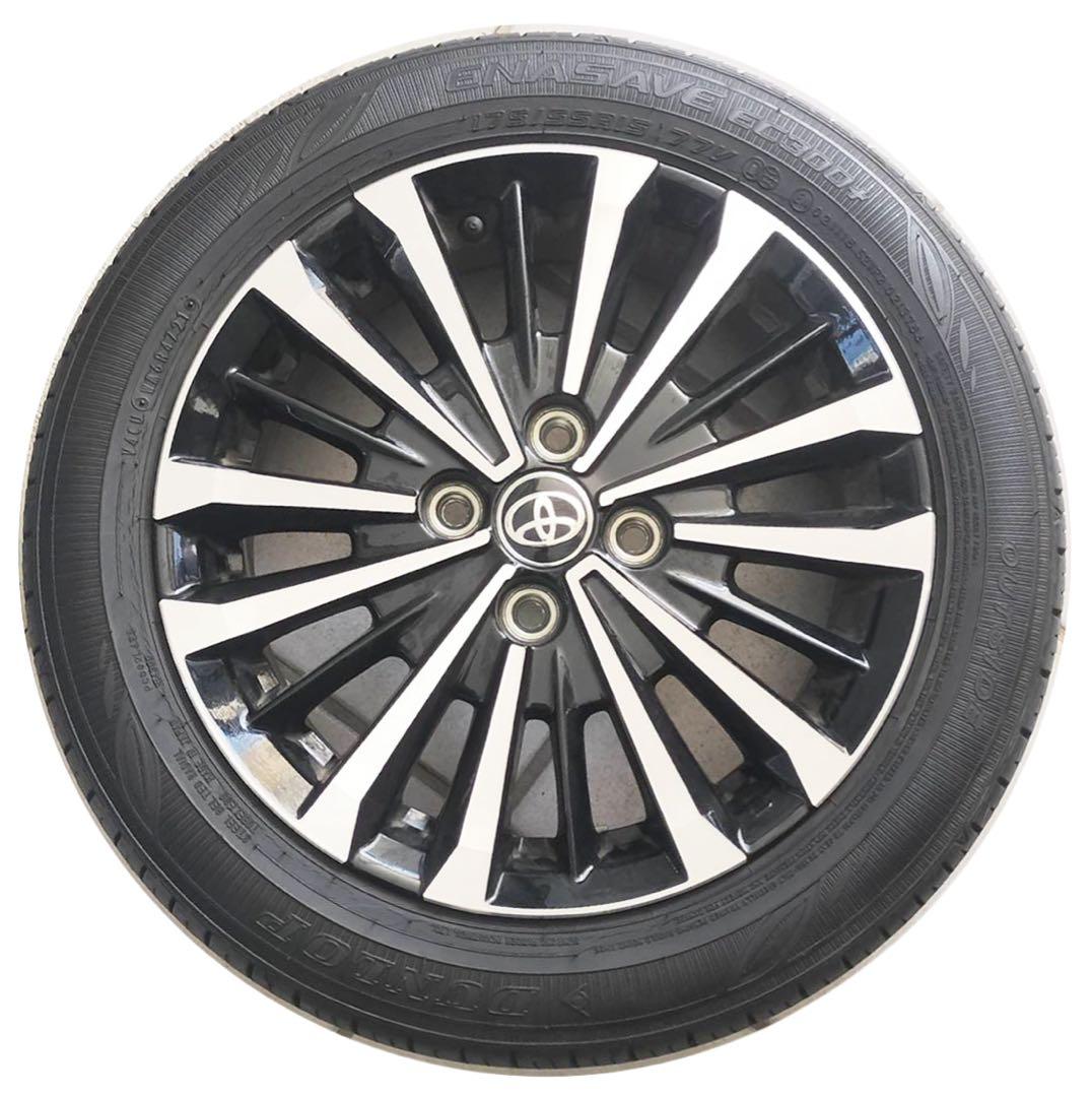 トヨタ純正アルミホイール、サマータイヤ４本セット　ルーミー　走行17,500km